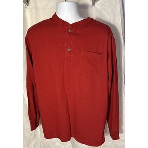 Orton Brothers Red Collared Long Sleeve Shirt R:N 118109 XL Very Good